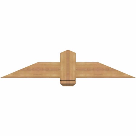Ekena Millwork Eugene Smooth Timber Gable Bracket, Western Red Cedar, 48"W x 10"H x 5 1/2"D x 5 1/2"F, 5/12 Pitch GBW048X10X0606EUG00SWR